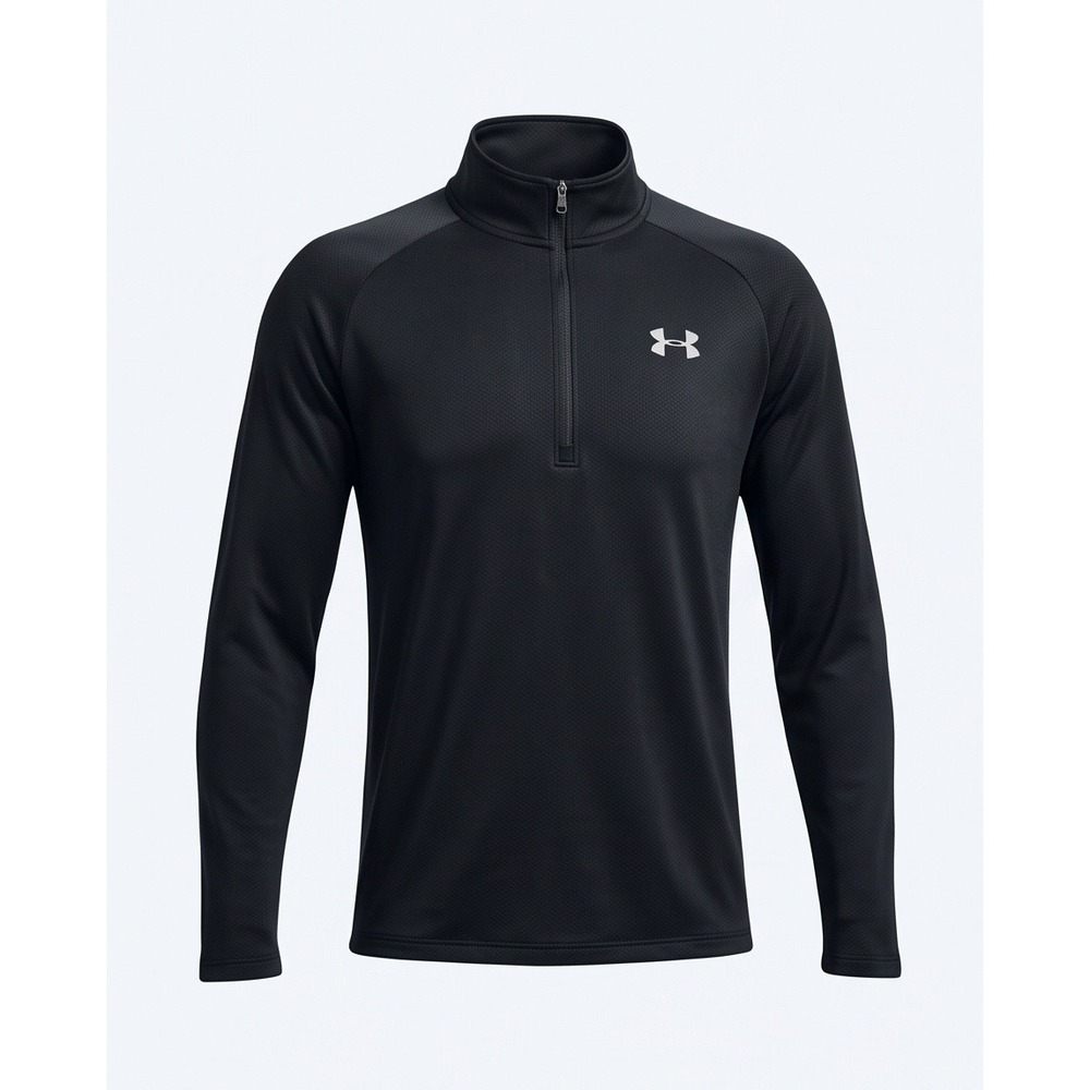 Under Armour Mens XL HeatGear 1/4 Zip Pullover Shirt Black Loose Fit Performance